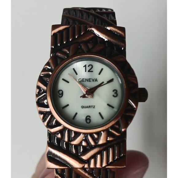 VTG Geneva Analog Hinged Bangle Cuff Wrist Watches l Qty: 2 - Picture 9 of 15